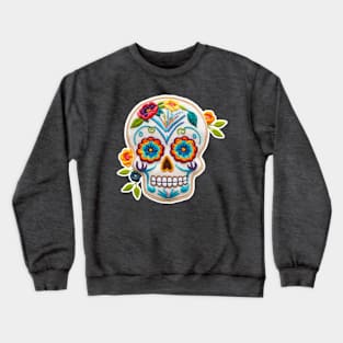 Dia De los muertos in fake embroidery Crewneck Sweatshirt